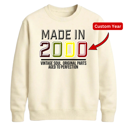 Personalized Birthday Gift Sweatshirt | Vintage Retro Soul Design for Her & Him