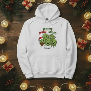 Festive Sprout Squad Christmas Hoodie