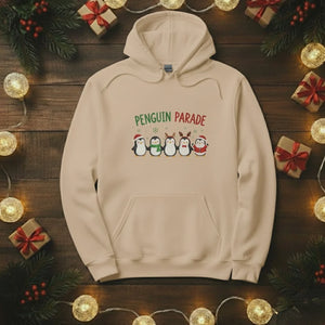 Penguin Parade Christmas Hoodie