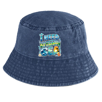 I Need Vitamin Sea Vintage Beach Summer Adult Hat