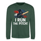 I Run The Pitch Women Cricket Printed Unisex Sweatshirt - T20 Womens World Cup