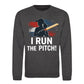 I Run The Pitch Women Cricket Printed Unisex Sweatshirt - T20 Womens World Cup