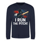I Run The Pitch Women Cricket Printed Unisex Sweatshirt - T20 Womens World Cup