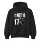 Funny Birthday Unisex Hoodie Not 18 I'm 17+