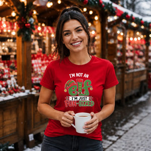 I'm Not An Elf I'm Fun-Sized Christmas Ladies T-Shirt