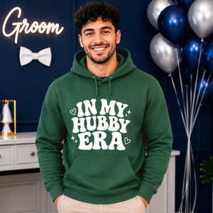 In My Hubby Era Retro Groom Unisex Hoodie