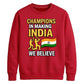 Indian Cricket T20 World Cup 2026 Indian Team 2026 Printed Unisex Sweatshirt