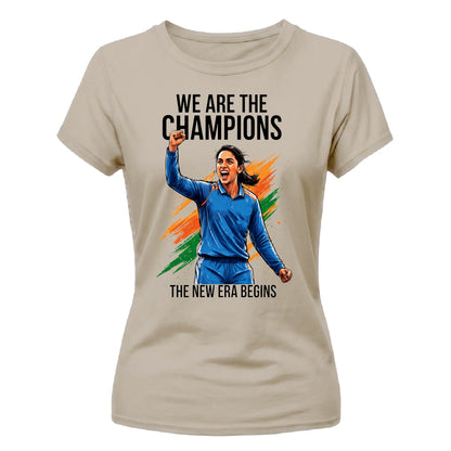 India T20 Women's World Cup India Champions Women Cricket Printed Ladies Fit T-Shirt