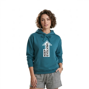 Inspiring Keep Evolving Upward Arrow Graphic Unisex Hoodie
