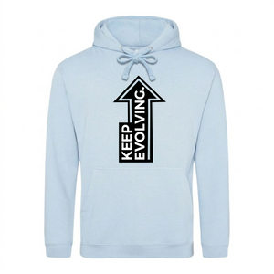 Inspiring Keep Evolving Upward Arrow Graphic Unisex Hoodie