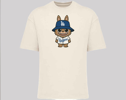 Labubu Oversized T-Shirt, Cute Anime Graphic Tee for Men & Women 100% Organic Cotton Streetwear Style M8408