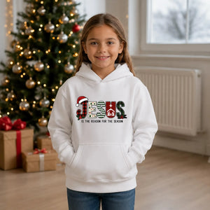 Jesus Is The Reason For The Season Christmas Kids Hoodie