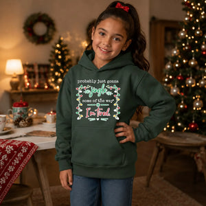Jingle Some Of The Way I'm Tired Christmas Kids Hoodie