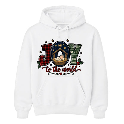 Joy To The World Nativity Christmas Unisex Hoodie