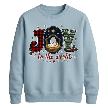 Joy To The World Nativity Christmas Unisex Sweatshirt