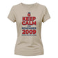 Keep Calm 2009 Women's Cricket Printed Ladies Fit T-Shirt - England Cricket 2026 Tee Shirt