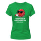 Keep Calm and Carry On Women's Cricket Printed Ladies Fit T-Shirt - England Cricket World Cup 2026