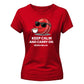 Keep Calm and Carry On Women's Cricket Printed Ladies Fit T-Shirt - England Cricket World Cup 2026