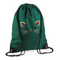Kids String Bag Black Cat Face Design