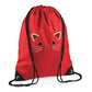 Kids String Bag Black Cat Face Design