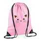 Kids String Bag Black Cat Face Design