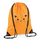 Kids String Bag Black Cat Face Design