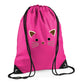 Kids String Bag Black Cat Face Design
