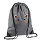 Kids String Bag Black Cat Face Design