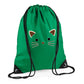 Kids String Bag Black Cat Face Design