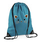 Kids String Bag Black Cat Face Design
