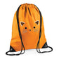 Kids String Bag Black Cat Face Design