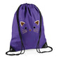 Kids String Bag Black Cat Face Design
