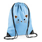 Kids String Bag Black Cat Face Design