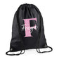 Kids String Bag with Custom Initial & Name