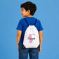 Kids String Bag with Custom Initial & Name