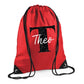 Kids String Bag with Custom Initial & Name