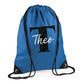 Kids String Bag with Custom Initial & Name