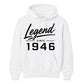 Legend Since 1946 Vintage 80th Birthday Unisex Hoodie