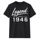 80th Birthday Gift Legend Since 1946 Vintage 80 Years Old Birthday T Shirt
