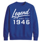 Legend Since 1946 Vintage 80th Birthday Unisex Sweatshirt