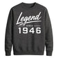 Legend Since 1946 Vintage 80th Birthday Unisex Sweatshirt