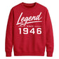 Legend Since 1946 Vintage 80th Birthday Unisex Sweatshirt