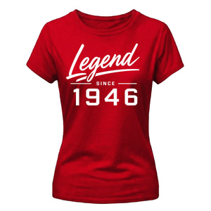 Legend Since 1946 Vintage 80th Birthday Ladies Fit-TShirt