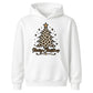 Leopard Print Christmas Tree Graphic Kids Hoodie