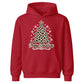 Leopard Print Christmas Tree Graphic Kids Hoodie