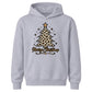 Leopard Print Christmas Tree Graphic Kids Hoodie