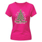 Leopard Print Graphic Tree Christmas Ladies T-Shirt