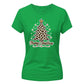 Leopard Print Graphic Tree Christmas Ladies T-Shirt
