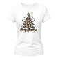 Leopard Print Graphic Tree Christmas Ladies T-Shirt