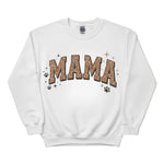 Leopard Print Mama Mother's Day Printed Unisex Sweatshirt, Mama Printed Sweatshirt